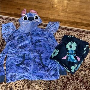 Blue Stitch Onesie and Blanket Set